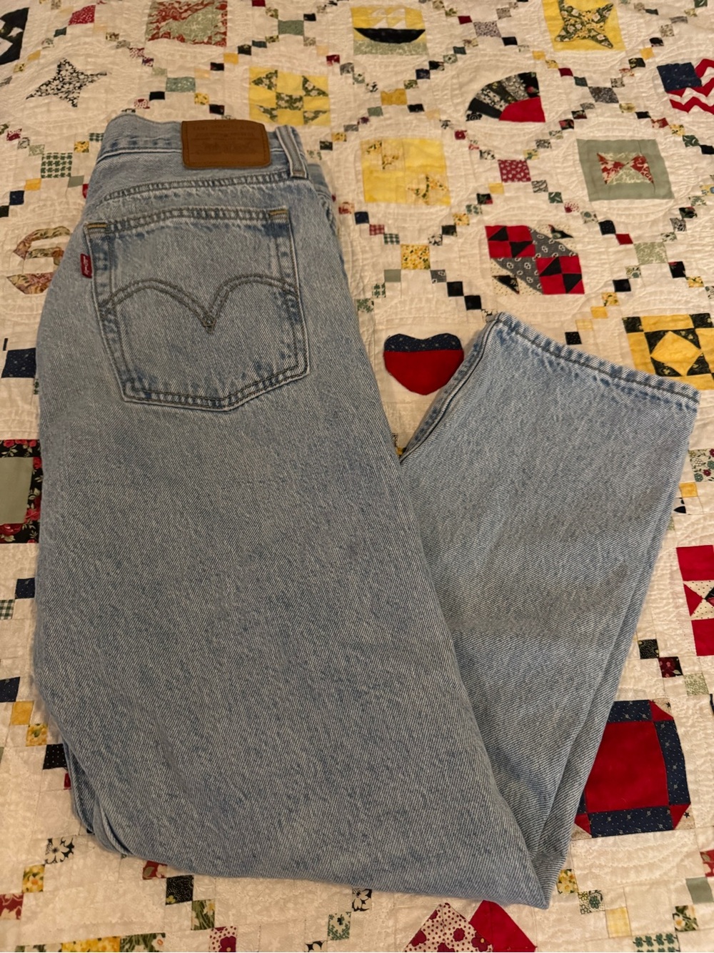 Levi's Light Blue Wedgie Straight Jeans Button Fly